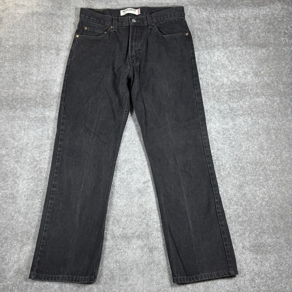 Y2K Levi's 505 Jeans Men's 34x30 Black Denim‎ Straight Leg